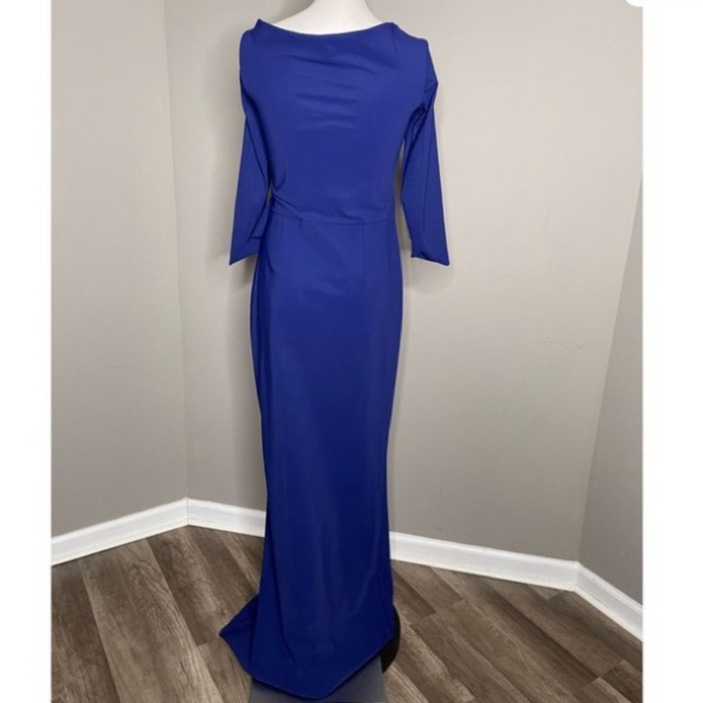 Chiara Boni Royal Blue Long Sleeve Gown